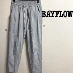 BAYFLOWベイフロー　リラックスカジュアルパンツ　ストライプ　ウエストゴム