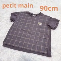 プティマイン　恐竜　半袖Tシャツ　異素材　90cm