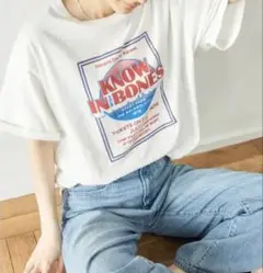 新品 アングリッド ungrid ツアーロゴルーズtee ホワイト