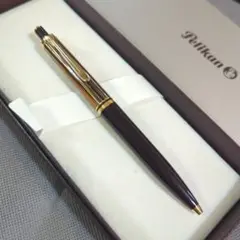 ペリカン茶縞　ボールペン　純正ペンケース付き Pelikan ペリカン ローラーボール 特別生産品 スーベレーン400