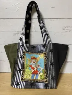 ハンドメイド ロラライハリス 4枚はぎ トートバッグ