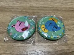 たべっこどうぶつ 刺繍 缶バッジ