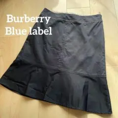【美品】バーバリーブルーレーベル スカート 38 ノバチェック M ブラック