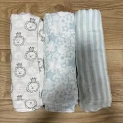 コットンおくるみ・ブランケット3枚セット