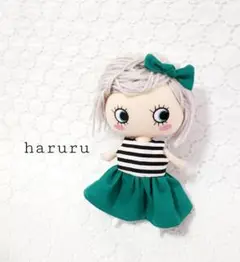 イルメール服　ハッピードール服　イーマリーちゃん服　ボーダーグリーン