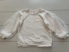 アイボリー チュールパフスリーブ トレーナー 100cm