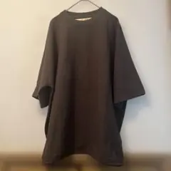 オーバーサイズ Tシャツ ダークブラウン