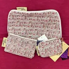 【新品】リバティ ポーチ　3点セット　ミレスト　　トラベルポーチ