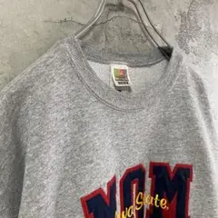 90's フルーツオブザルーム MOM 古着 カレッジロゴ 刺繍 スウェット