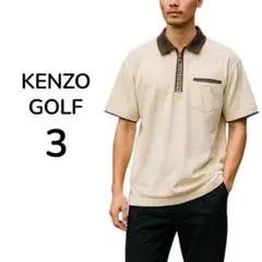 KENZO GOLF ポロシャツ ゴルフウェア 3 L メンズ ロゴ 夏秋 半袖