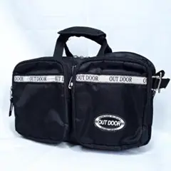 OUTDOOR SPORTS アウトドア フィッシング ウェストバッグ ブラック