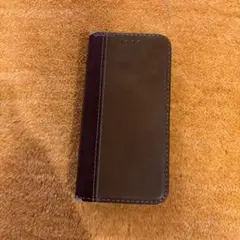 KFレザー　グリーンとダークブラウン 手帳型iPhone12 miniケース