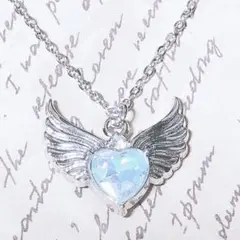 【のこり①】水色天使Heart 地雷ネックレス
