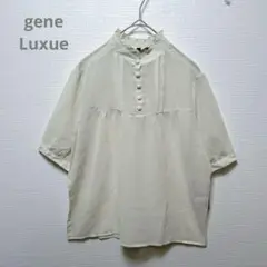 新品タグ付き♡【gene Luxue】スタンドカラーブラウス　シアー　フリル　M