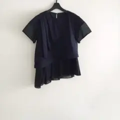 ELENDEEK エレンディーク　シアーレイヤードブラウス