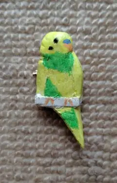 ハンドメイド セキセイインコ バッチ