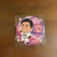 東北楽天イーグルス　缶バッジ　27岡島