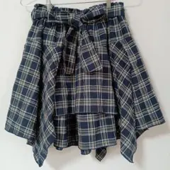 ガウチョパンツ グレー(M) フレア 日本製 シンプル ウエストゴム