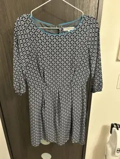 NATURAL BEAUTY BASIC 七分袖ひざ丈ワンピース S