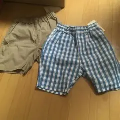 無印良品　ひざ上ハーフパンツ　２枚セット90