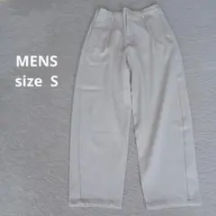 タイムセール❣️MENSスラックス　 ベージュ ワイドパンツ　 Sサイズ