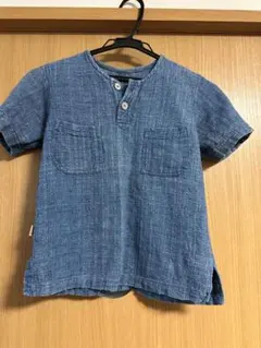 【レア／貴重】うさとの服　藍染子ども服シャツ　Usaato /天然素材