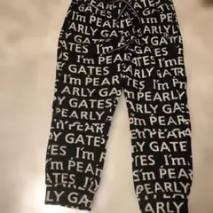 PEARLY GATES ロゴパンツ ブラック/ホワイト　ゴルフブランド