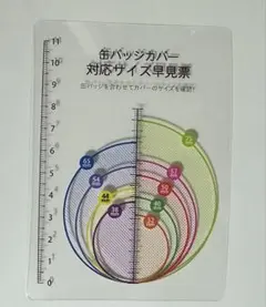缶バッジカバー　缶バッジカバー対応サイズ早見表
