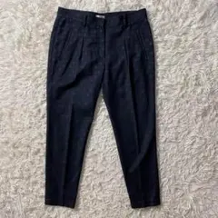 美品】ブルネロクチネリ　スラックス　水玉模様　ツータック　ワイド　テーパード　L