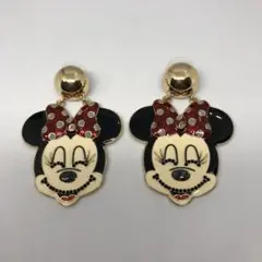 12371 ディズニー　ミニーマウス ピアス(両耳用)