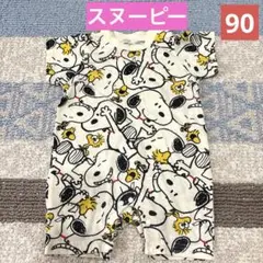 PEANUTS スヌーピー　ロンパース　90 ピーナッツ　人気　薄手　半袖