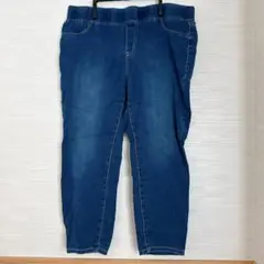 ダークブルースリムフィットデニムパンツ サイズ18 シンプル