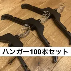 ハンガー100本セット 衣類収納 ブラック プラスチックまとめ売り 洋服 整理