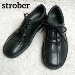【strober ストロバー】コンフォートシューズ スニーカー レザー 黒 美品