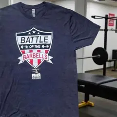ウエイトトレーニング Tシャツ グレー Lサイズ バーベル イベント 筋トレ