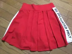 ピンクラテ キッズスカート 赤 Mサイズ(165)
