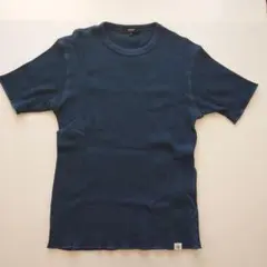 BEAMS HEART 鮮やかなインディゴブルー ワッフルTシャツ Sサイズ