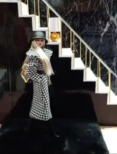 【ドールハウス】〜BLACK ＆ WHITE 大理石調 STAIRS〜　✦階段✨