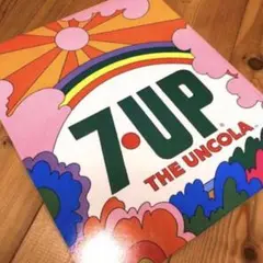 レア！　1971年　セブンアップ　7up ソーダ　ガラス　看板　ピーターマックス Vintage 1970s Peter Max Style 7UP Plexiglass Soda Machine