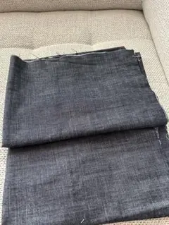 ブラックデニム生地 110cm x 72cm と50cm×73cm ２枚セット