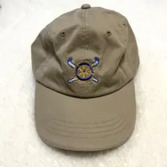 美品　LANDSEND ランズエンド　キャップ　帽子　革ベルト　センターロゴ