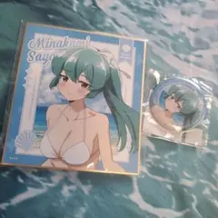 Minakami Sayo水着 ミニ色紙＆缶バッジセット