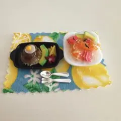 ミニチュアロコモコ＆ポケ（ポキ）丼セット✨ハワイミニチュアフェイクフード♪
