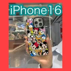 iPhone16ケース　ミッキーフレンズ　ディズニー　ミニー　ドナルド　デイジー