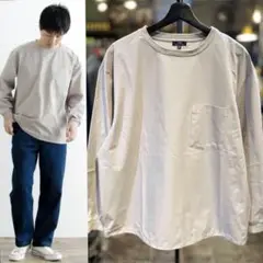 【新品同様】URBAN RESEARCH 撥水イージーケア裾ドロストカットソーL