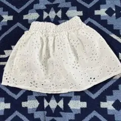 ホワイト刺繍スカート 2-3歳用