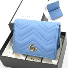 ✨新品未使用・箱付き✨　GUCCI ミニ財布　マーモント　キルティング　札カード
