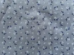 生地・花柄・ブルーグレー