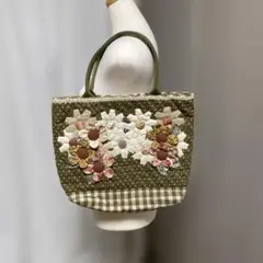 花柄キルティングバッグ