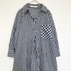 asknow asアズノーアズ ギンガムチェック ロングワンピース ゆったり